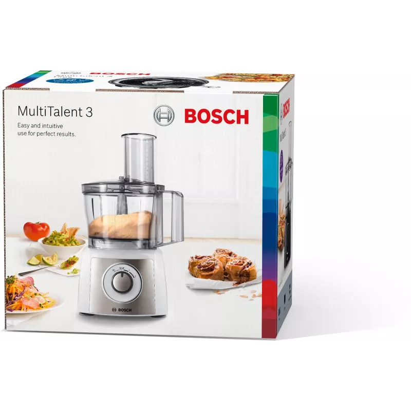 Kuchynský robot Bosch MCM3100W — 800 W, 2,3 l misa, 2 rýchlosti, turbo, biela