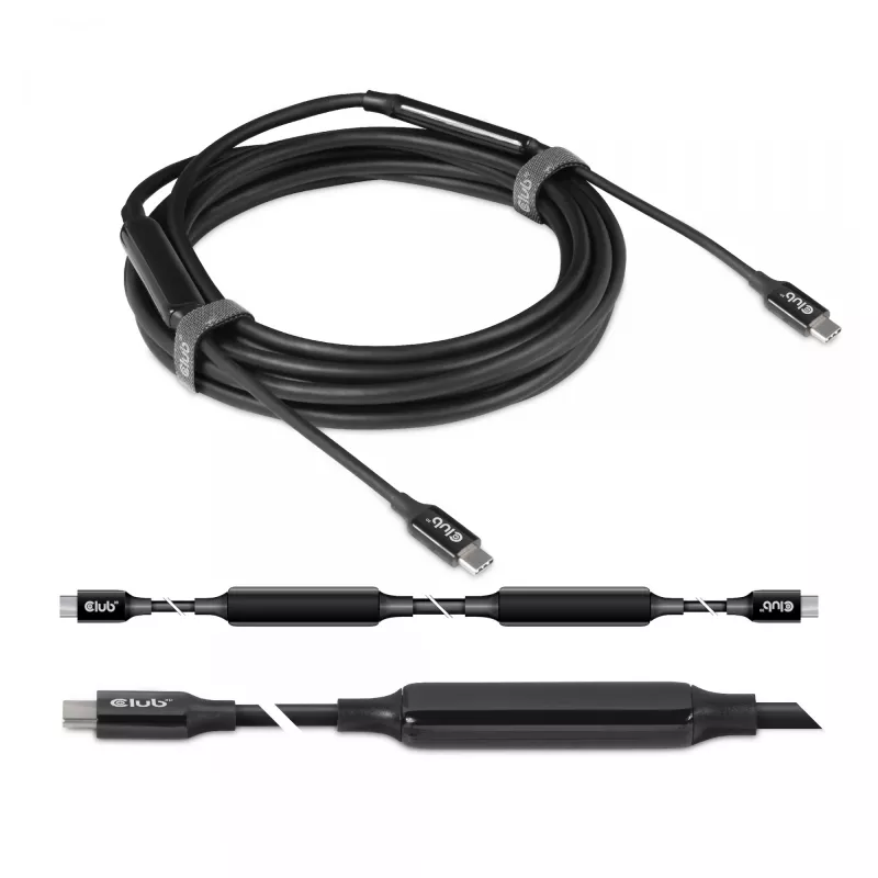 CLUB3D USB 3.2 Gen2 Type C to C aktívny obojsmerný kábel 8K60Hz M/M 5m/16.4ft