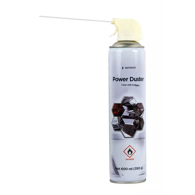 Gembird CK-CAD-FL600-01 stlačený vzduch v spreji, 600 ml, horľavý, s predlžovacou trubičkou
