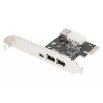 DIGITUS IEEE 1394a rozširujúca karta, Pci-e, 3 porty, 1x ext. 1394mini, 2x ext. 1394a porty