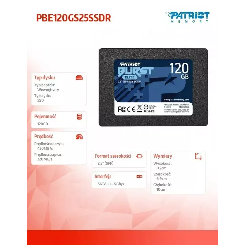 SSD disk 120 GB Burst Elite 450/320 MB/s SATA III 2.5