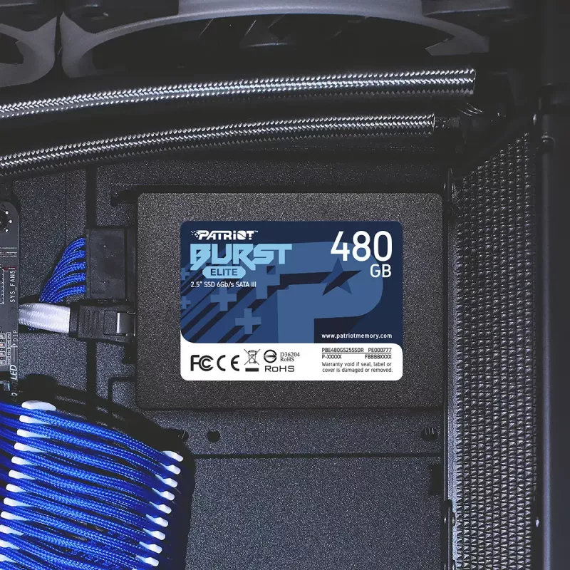 2,5 inch SATA SSD PATRIOT Burst Elite 480 GB — 450 MB/s čítanie, 320 MB/s zápis, 2,5 inch SATA III, 7 mm