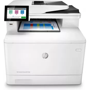 HP farebná LaserJet Enterprise MFP M480f, laser, farebná tlač, 600 x 600 DPI, A4, priama tlač, biela, čierna