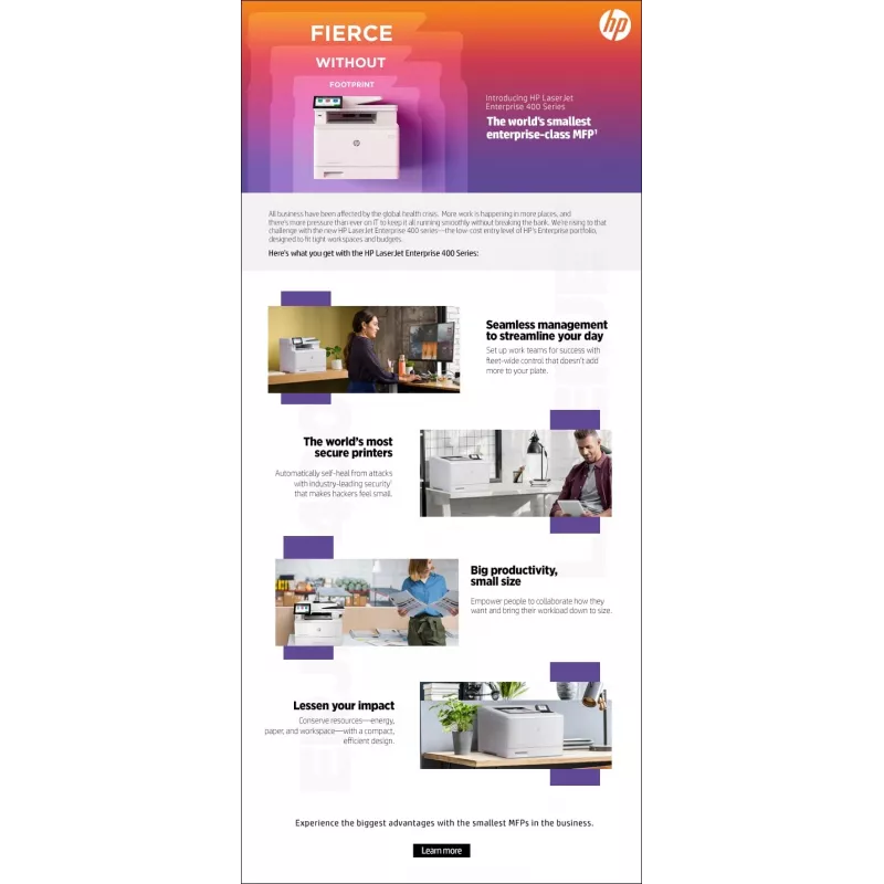 HP farebná LaserJet Enterprise MFP M480f, laser, farebná tlač, 600 x 600 DPI, A4, priama tlač, biela, čierna