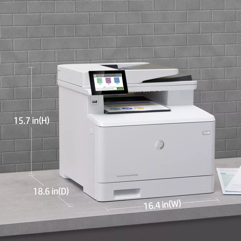 HP farebná LaserJet Enterprise MFP M480f, laser, farebná tlač, 600 x 600 DPI, A4, priama tlač, biela, čierna