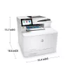 HP farebná LaserJet Enterprise MFP M480f, laser, farebná tlač, 600 x 600 DPI, A4, priama tlač, biela, čierna