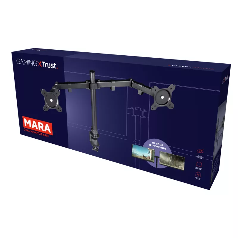 Trust GXT 1120 Mara držák na dva monitory 81,3 cm (32