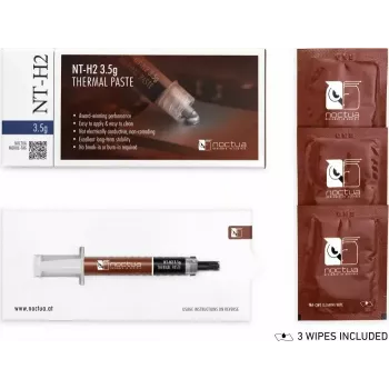 Teplovodivá pasta Noctua NT-H2, 3,5 g – sivá, prevádzková teplota -50–200 °C, hustota 2,81 g/cm³, objem 1,2 ml