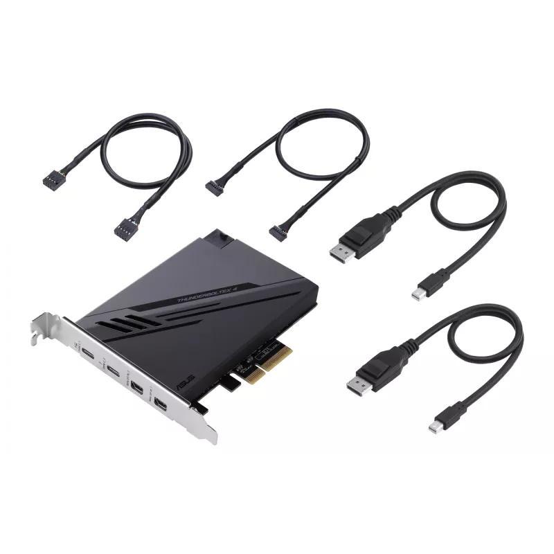 ASUS ThunderboltEX 4 rozhranie/karta adaptér interný Mini DisplayPort, PCIe, Thunderbolt, USB 2.0, USB 3.2 Gen 2 (3.1 Gen 2)