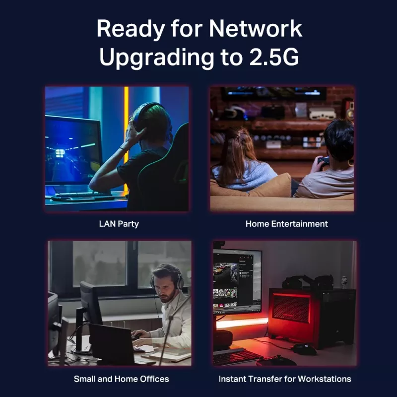 Nespravovaný switch TP-Link TL-SG108-M2 8-portový 2.5G stolný