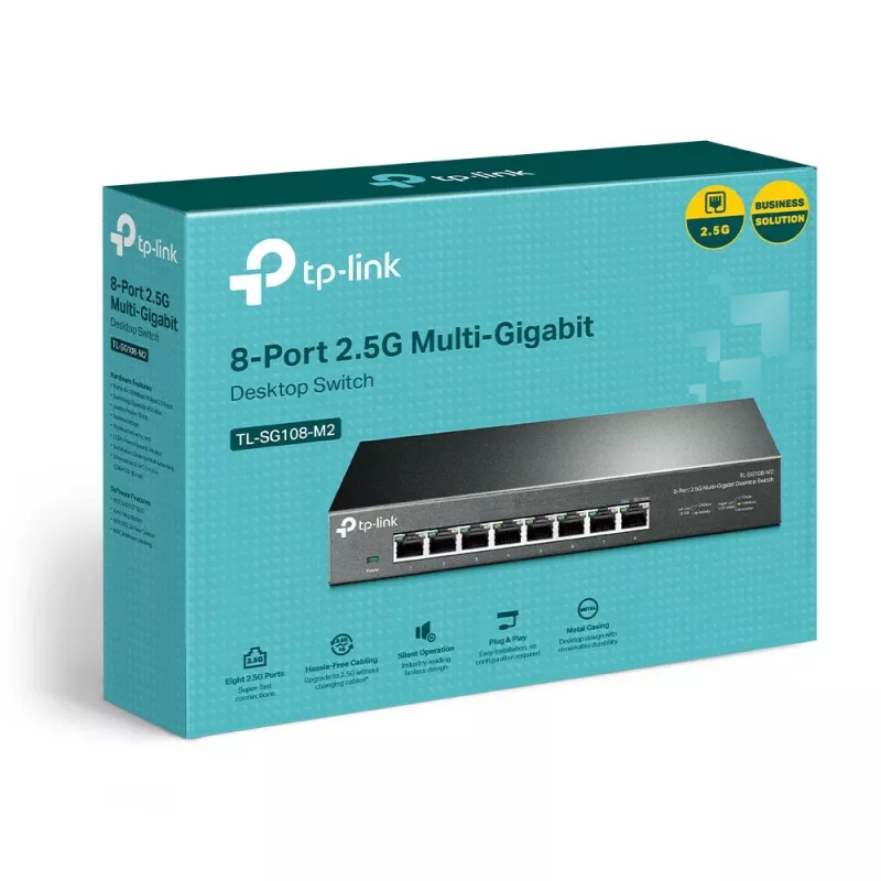 Nespravovaný switch TP-Link TL-SG108-M2 8-portový 2.5G stolný