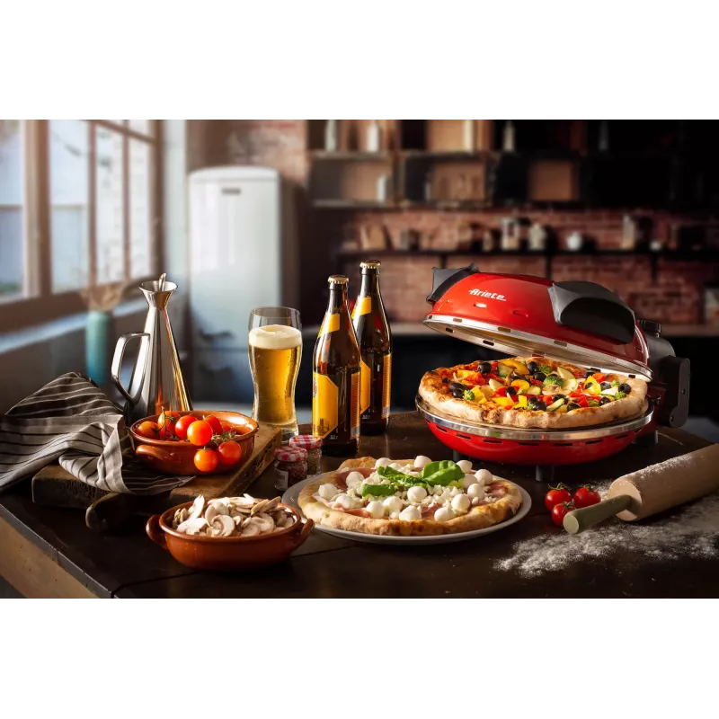 Prístroj na pizzu Ariete 0909/10 1200 W čierna červená 1 pizza 33 cm