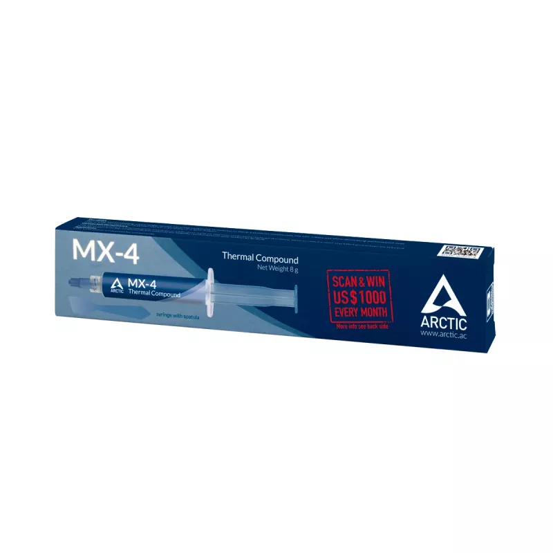 ARCTIC MX-4 najvýkonnejšia teplovodivá pasta, 2,5 g/cm³, modrá, 8 g, 1 ks, 128 mm