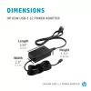 HP 65W USB-C LC napájací zdroj, notebook, interiér, 65 W, AC-to-DC, HP, Business