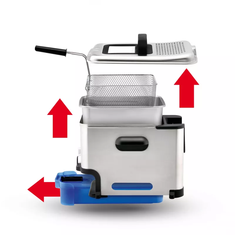 Tefal Oleoclean Pro Inox & Design FR8040 Single 3,5 l 2300 W čierna, nerez