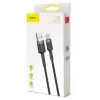 BASEUS pletený Cafule rýchlonabíjací kábel - USB Type-A na Type-C 2A - 3m - sivý/čierny (nylón)