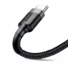 BASEUS pletený Cafule rýchlonabíjací kábel - USB Type-A na Type-C 2A - 3m - sivý/čierny (nylón)