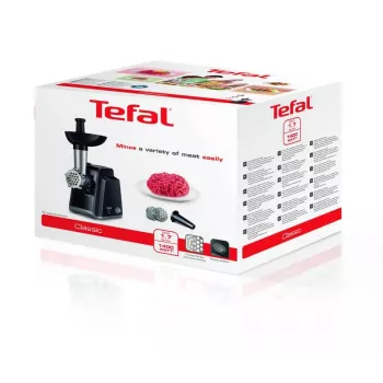 Tefal NE105838 mlynček na mäso 1400 W čierna, nehrdzavejúca oceľ