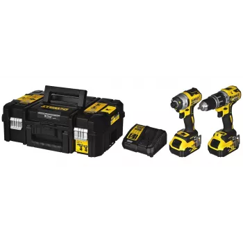 Akumulátorová kombinovaná sada náradia DeWalt DCK266P2T – 18V, 2×5.0Ah akumulátory, rázový uťahovač a príklepová vŕtačka, nabíjačka, kufrík