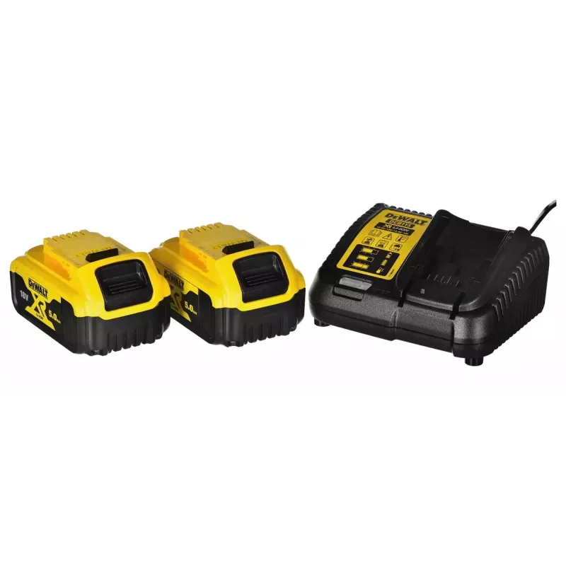 Akumulátorová kombinovaná sada náradia DeWalt DCK266P2T – 18V, 2×5.0Ah akumulátory, rázový uťahovač a príklepová vŕtačka, nabíjačka, kufrík