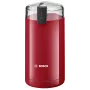 Mlynček na kávu s nožom Bosch TSM6A014R, kapacita 75 g, 180 W, nehrdzavejúce čepele, červená