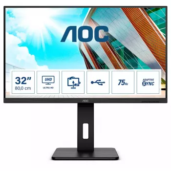 AOC P2 U32P2 počítačový monitor 80 cm (31,5 palca) 3840 x 2160 pixelov 4K Ultra HD LED čierny