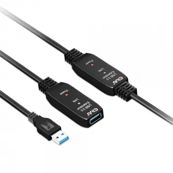 CLUB3D USB 3.2 Gen1 aktívny opakovač kábel 10 m / 32.8ft M/F 28AWG