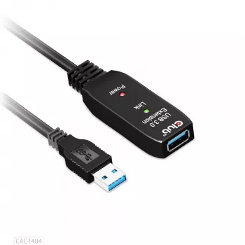 CLUB3D USB 3.2 Gen1 aktívny opakovač kábel 5 m / 16.4 ft M/F 28AWG