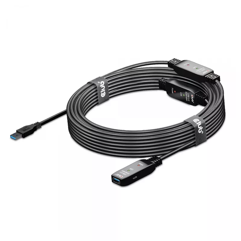 CLUB3D USB 3.2 Gen1 aktívny opakovač kábel 15 m / 49.2 ft M/F 28AWG