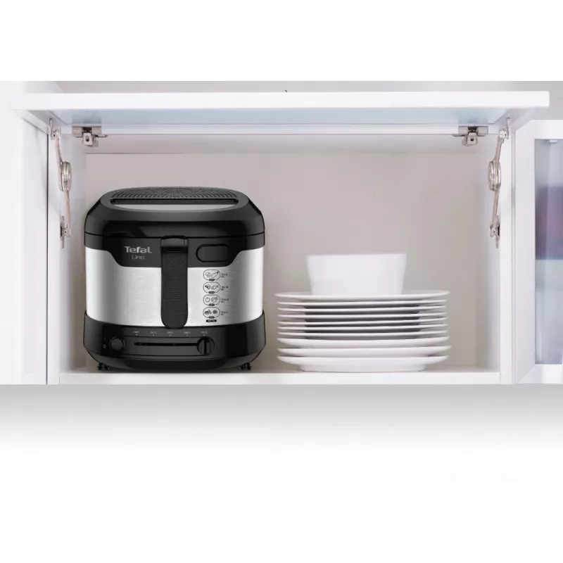 Tefal Uno FF215D samostatná fritéza 1,8 l stojan 1600 W fritéza čierna, nehrdzavejúca oceľ
