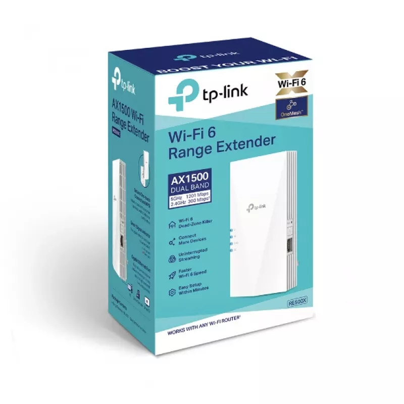 TP-Link RE500X sieťový extender sieťový vysielač a prijímač biela 1000 Mbit/s
