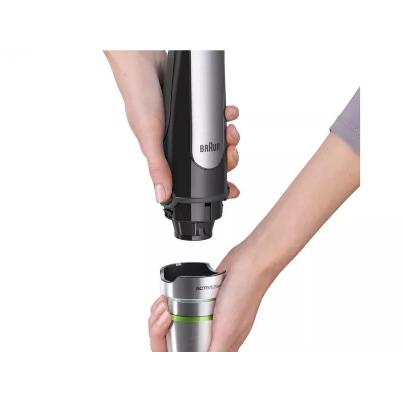 Braun MQ 7025X 0,6 L tyčový mixér 1000 W čierna, nehrdzavejúca oceľ