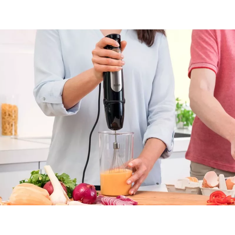 Braun MQ 7025X 0,6 L tyčový mixér 1000 W čierna, nehrdzavejúca oceľ