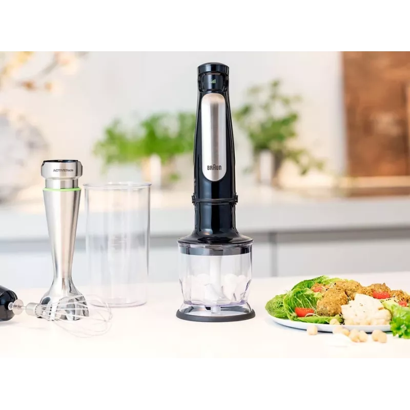 Braun MQ 7025X 0,6 L tyčový mixér 1000 W čierna, nehrdzavejúca oceľ