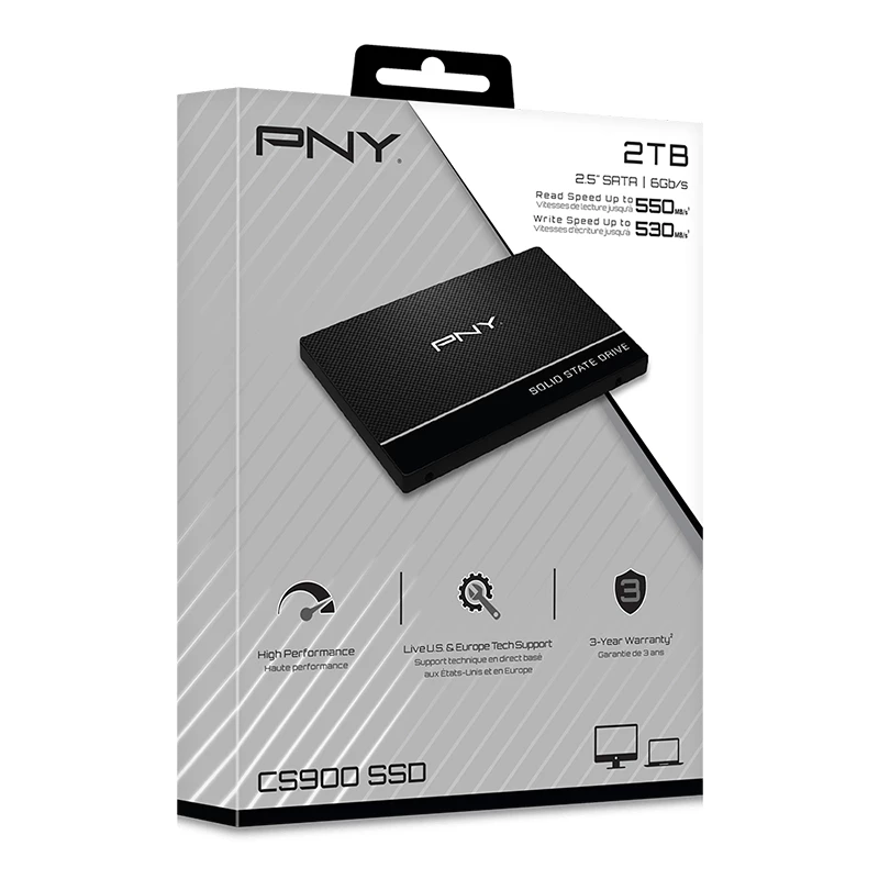 PNY SSD - CS900 - 2 TB - SATA 6 Gbit/s - 2,5 palca