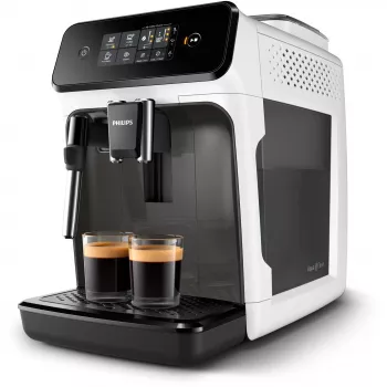 Kávovar na espresso Philips 1200 Series EP1223/00 — 1,8 l nádržka na vodu, integrovaný mlynček, 275 g zásobník na zrná, 1500 W, biela