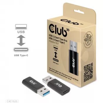 CLUB3D USB 3.2 Gen1 Type-A na USB 3.2 Gen1 Type-C adaptér M/F