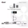 CLUB3D USB 3.2 Gen1 Type-A na USB 3.2 Gen1 Type-C adaptér M/F