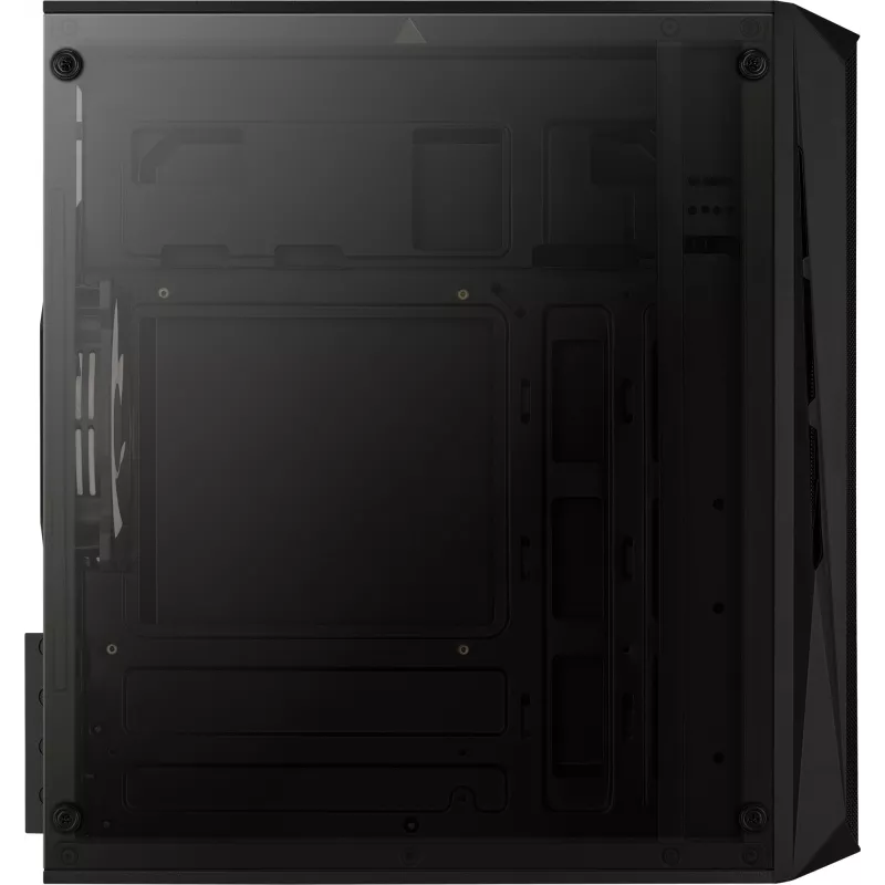 PC skriňa AEROCOOL CS107V2 Mini Tower — čierna, microATX/Mini-ITX, 2x120mm ventilátory, 1x3,5 palca + 2x2,5 palca pozície