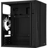 PC skriňa AEROCOOL CS107V2 Mini Tower — čierna, microATX/Mini-ITX, 2x120mm ventilátory, 1x3,5 palca + 2x2,5 palca pozície