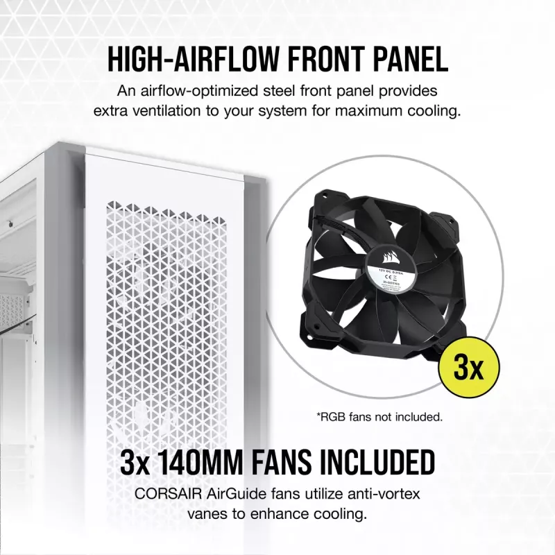 PC skriňa Corsair 7000D AIRFLOW Full Tower biela
