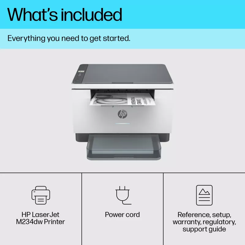 Multifunkčná laserová tlačiareň HP LaserJet MFP M234dw — mono, A4, 29 str./min, duplex, Wi‑Fi, Ethernet