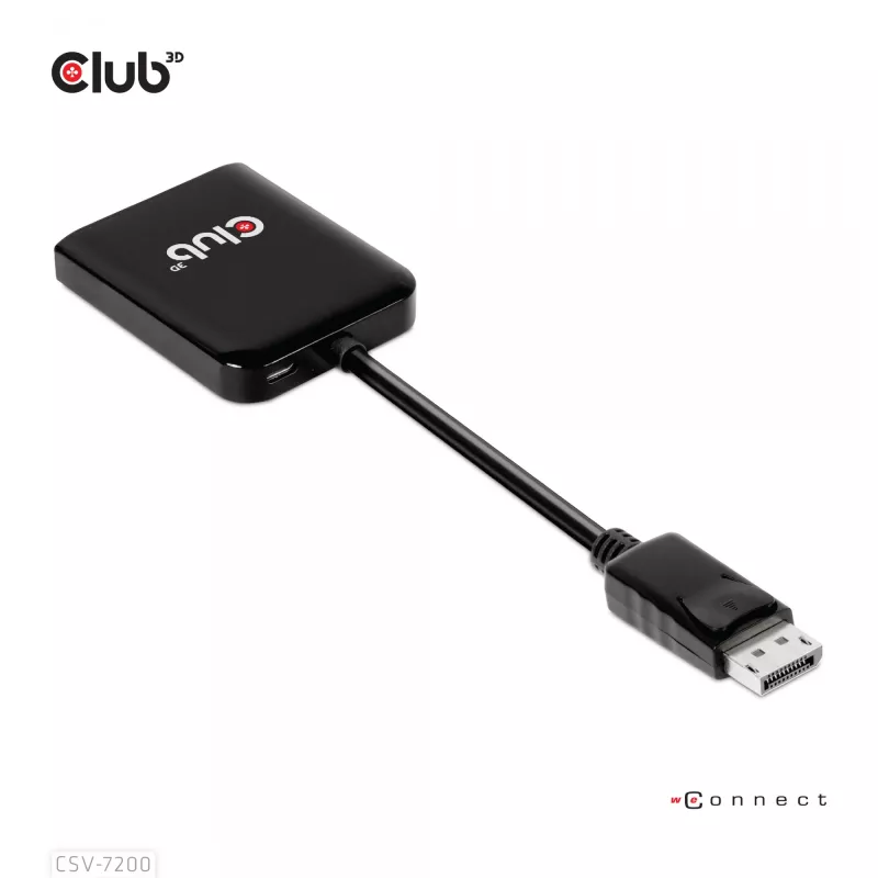 MST hub DisplayPort 1.4 na DisplayPort + HDMI 4K60Hz CLUB3D CSV-7220