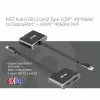 CLUB3D MST hub USB3.2 Gen2 Type-C (DP Alt-Mode) na DisplayPort + HDMI 4K60Hz M/F