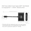 CLUB3D MST hub USB3.2 Gen2 Type-C (DP Alt-Mode) na DisplayPort + HDMI 4K60Hz M/F