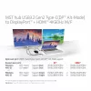 CLUB3D MST hub USB3.2 Gen2 Type-C (DP Alt-Mode) na DisplayPort + HDMI 4K60Hz M/F