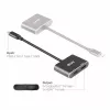 CLUB3D MST hub USB3.2 Gen2 Type-C (DP Alt-Mode) na DisplayPort + HDMI 4K60Hz M/F