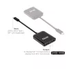 CLUB3D USB3.2 Gen2 Type-C (DP™ Alt-Mode) na DisplayPort™ dvojmonitorový 4K60Hz M/F MST hub