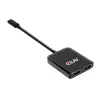 CLUB3D USB3.2 Gen2 Type-C (DP™ Alt-Mode) na DisplayPort™ dvojmonitorový 4K60Hz M/F MST hub