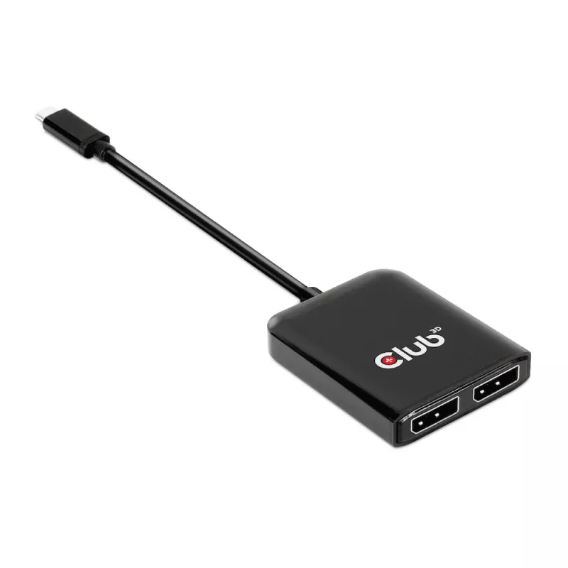 CLUB3D USB3.2 Gen2 Type-C (DP™ Alt-Mode) na DisplayPort™ dvojmonitorový 4K60Hz M/F MST hub